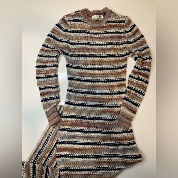 A.L.C. Multicolor Striped Long Sleeve Dress - Picture 4 of 9